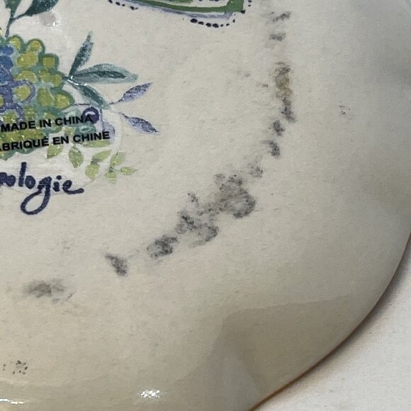 Anthropologie DODI Saucer Handpainted Peacock Design - Picture 7 of 12